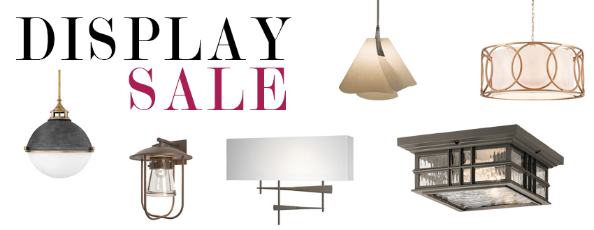 Display Sale of lighting fixtures from some of your favourite designer brands