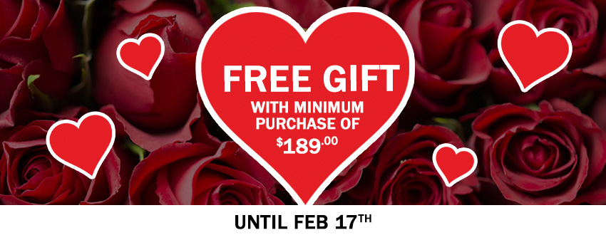 Free Gift with your purchase! (minimum of 9) until Feb 17th