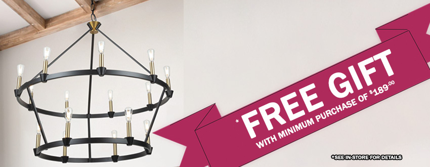 Artcraft lighting fixture, free gift with a minumum purchase of 9