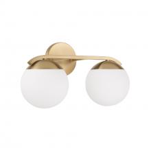 Austin Allen & Co - CA AA1032MA - 17"W x 9.50"H 2-Light Vanity in Matte Brass with Soft White Glass Globes