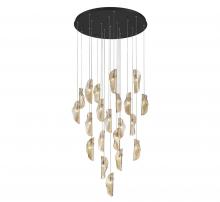 Lib & Co. CA 10167-018-02 - Sorrento, 21 Light Round LED Chandelier, Amber, Black Canopy