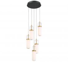 Lib & Co. CA 12264-02 - Verona, 5 Light Round LED Chandelier, Matte Black