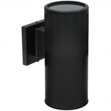 Avista Lighting A1003R-BK - Avista Cylinder Outdoor Wall Sconce Black -Round 10"