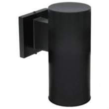 Avista Lighting A1102R-BK - Avista Cylinder Outdoor Wall Sconce 1-Light Black -Round 10"