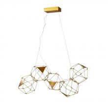 Avista Lighting A1891GD - Avista Cube Chandelier 33" Gold -LED