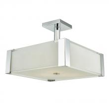 Avista Lighting A2843-11 - Avista Urban Semi-flush Mount Square 3-Light Brushed NIckel