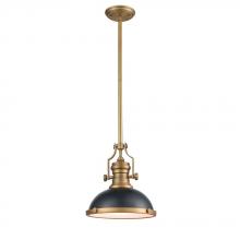 Avista Lighting A3512BKAGB - Avista Luxor Pendent 1-Light Black & Aged Brass