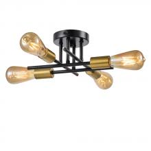 Avista Lighting A6604BKSG - Avista Essex Celling Light 4-Light Black & Soft Gold (Plated)