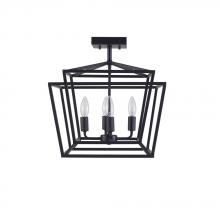 Avista Lighting A8853BK - Avista Clarkson 17" Semi-Flush Mount Black