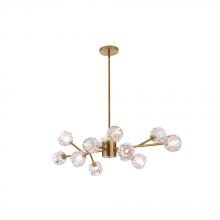 Avista Lighting A8912GD - Avista Hampton Linear Chandelier 12-Light Gold