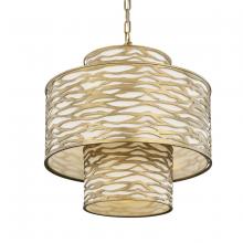 Varaluz 348P04HG - Kato 4-Lt 3-Tier Pendant - Havana Gold