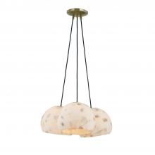 Justice Design Group ALR-6534-BRSS - Globe 3-Light Cluster Pendant