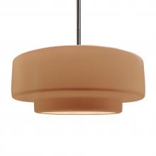 Justice Design Group CER-6545-ADOB-NCKL-RIGID - Large Tier 1-Light Pendant