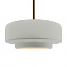 Justice Design Group CER-6545-BIS-BRSS-RIGID - Large Tier 1-Light Pendant