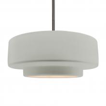 Justice Design Group CER-6545-BIS-NCKL-RIGID - Large Tier 1-Light Pendant