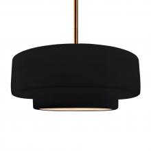 Justice Design Group CER-6545-BLK-BRSS-RIGID - Large Tier 1-Light Pendant