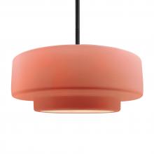 Justice Design Group CER-6545-BSH-MBLK-RIGID - Large Tier 1-Light Pendant