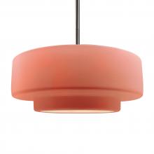 Justice Design Group CER-6545-BSH-NCKL-RIGID - Large Tier 1-Light Pendant