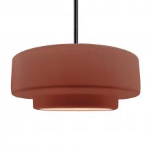 Justice Design Group CER-6545-CLAY-MBLK-RIGID - Large Tier 1-Light Pendant