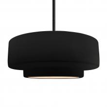 Justice Design Group CER-6545-CRB-MBLK-RIGID - Large Tier 1-Light Pendant