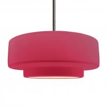 Justice Design Group CER-6545-CRSE-NCKL-RIGID - Large Tier 1-Light Pendant