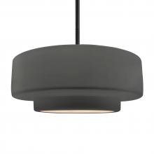 Justice Design Group CER-6545-GRY-MBLK-RIGID - Large Tier 1-Light Pendant