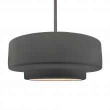 Justice Design Group CER-6545-GRY-NCKL-RIGID - Large Tier 1-Light Pendant