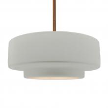 Justice Design Group CER-6545-MAT-BRSS-RIGID - Large Tier 1-Light Pendant