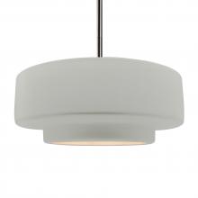 Justice Design Group CER-6545-MAT-NCKL-RIGID - Large Tier 1-Light Pendant