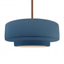 Justice Design Group CER-6545-MDMT-BRSS-RIGID - Large Tier 1-Light Pendant