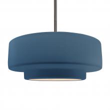 Justice Design Group CER-6545-MDMT-NCKL-RIGID - Large Tier 1-Light Pendant