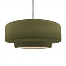 Justice Design Group CER-6545-MGRN-NCKL-RIGID - Large Tier 1-Light Pendant