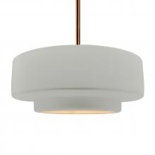 Justice Design Group CER-6545-MTGD-BRSS-RIGID - Large Tier 1-Light Pendant