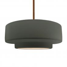 Justice Design Group CER-6545-PWGN-BRSS-RIGID - Large Tier 1-Light Pendant