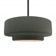 Justice Design Group CER-6545-PWGN-MBLK-RIGID - Large Tier 1-Light Pendant