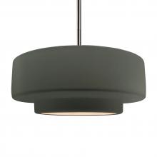 Justice Design Group CER-6545-PWGN-NCKL-RIGID - Large Tier 1-Light Pendant