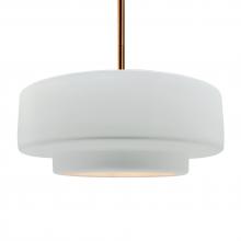 Justice Design Group CER-6545-WHT-BRSS-RIGID - Large Tier 1-Light Pendant