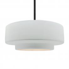 Justice Design Group CER-6545-WHT-MBLK-RIGID - Large Tier 1-Light Pendant