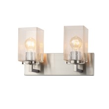 Justice Design Group FSN-8942-15-SEED-NCKL - Vice 2-Light Bath Bar