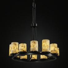 Justice Design Group ALR-8763-10-MBLK - Dakota 12-Light Ring Chandelier (Tall)