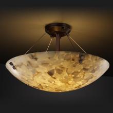 Justice Design Group ALR-9654-25-DBRZ-F5-LED-6000 - 36" Semi-Flush Bowl w/ CONCENTRIC SQUARES FINIALS