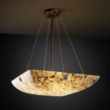 Justice Design Group ALR-9664-35-DBRZ-F5-LED-6000 - 36" Pendant Bowl w/ Concentric Squares Finials