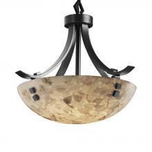 Justice Design Group ALR-9751-35-MBLK-F6-LED-3000 - 18" Pendant Bowl - Flat Bars w/ Finials