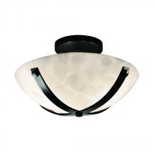 Justice Design Group CLD-8760-35-DBRZ-LED-2000 - Dakota 14" Round Semi-Flush Bowl