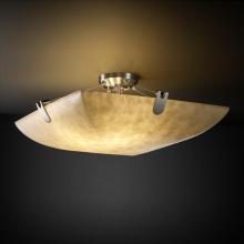 Justice Design Group CLD-9611-35-NCKL-LED-3000 - 18" Semi-Flush Bowl w/ U-Clips