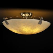 Justice Design Group CLD-9632-35-NCKL-LED-5000 - 24" Semi-Flush Bowl w/ Tapered Clips