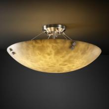 Justice Design Group CLD-9654-35-NCKL-F6-LED-6000 - 36" Semi-Flush Bowl w/ CONCENTRIC CIRCLES FINIALS