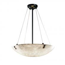 Justice Design Group CLD-9662-25-MBLK-F6-LED-5000 - 24" Pendant Bowl w/ Concentric Circles Finials