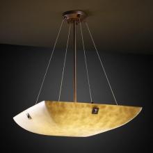 Justice Design Group CLD-9664-25-DBRZ-F4-LED-6000 - 36" Pendant Bowl w/ Large Square w/ Point Finials