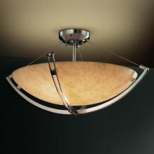 Justice Design Group CLD-9712-35-MBLK-LED-5000 - 24" Semi-Flush Bowl w/ Crossbar